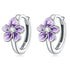 925 Sterling Silver Enamel Earrings with CZ - 1.2x0.7cm, Oxidized Finish for Women  DestGlow
