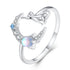 925 Sterling Silver Moonstone Ring with Pavé Setting CZ  DestGlow