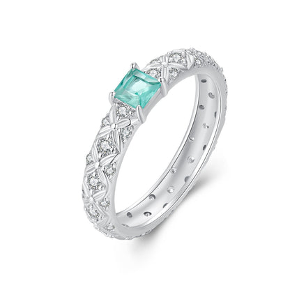 925 Sterling Silver Pavé Set CZ Ring in Size 6 for Women  DestGlow