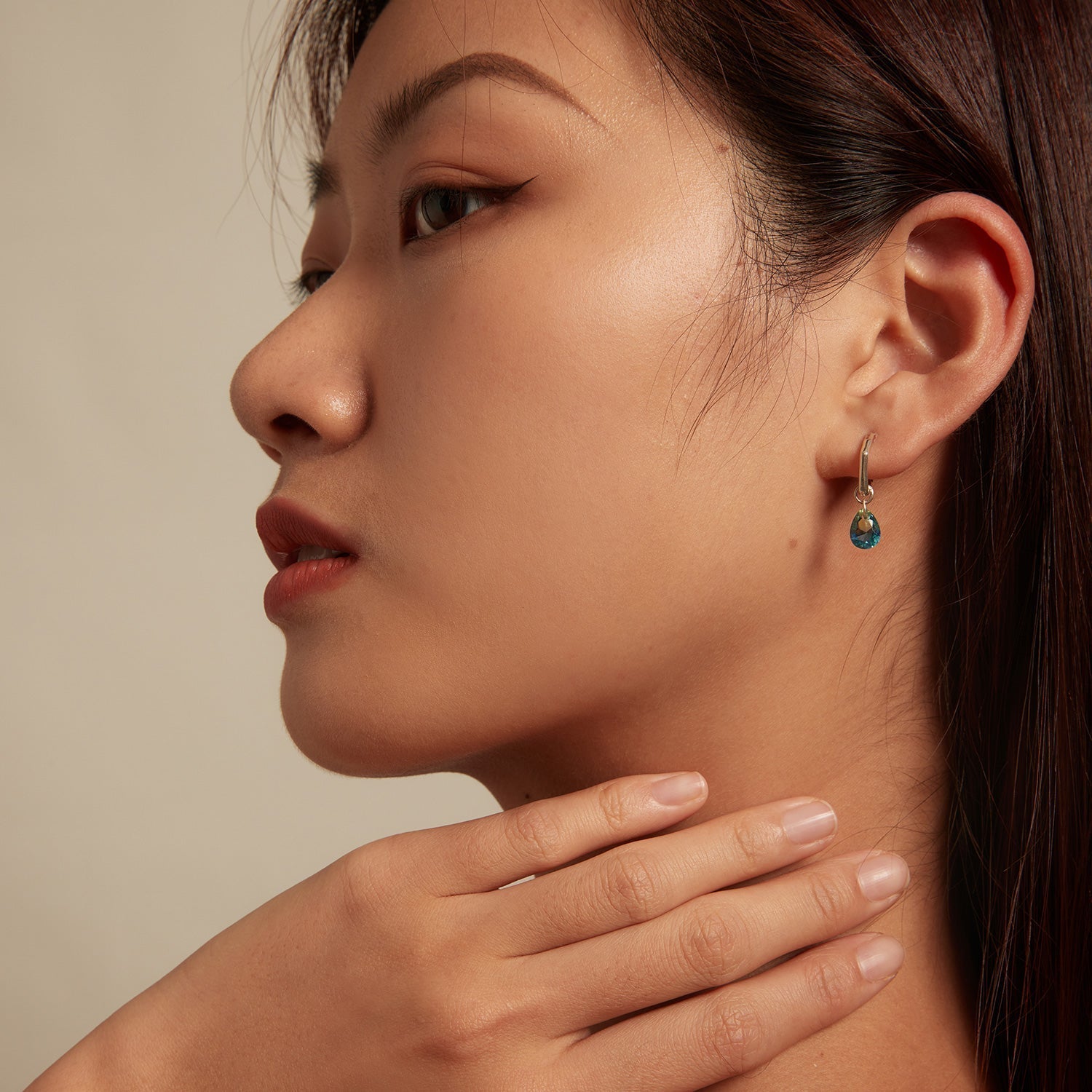 S925 Sterling Silver Oxidized Earrings with Transparent Glass &amp; Main Stone for Women  DestGlow