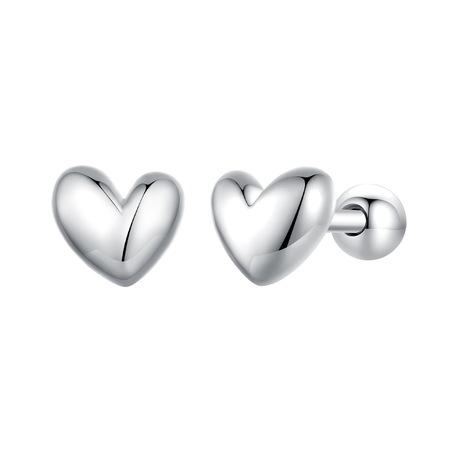 925 Sterling Silver Plated Platinum 5mm Earrings for Women  DestGlow