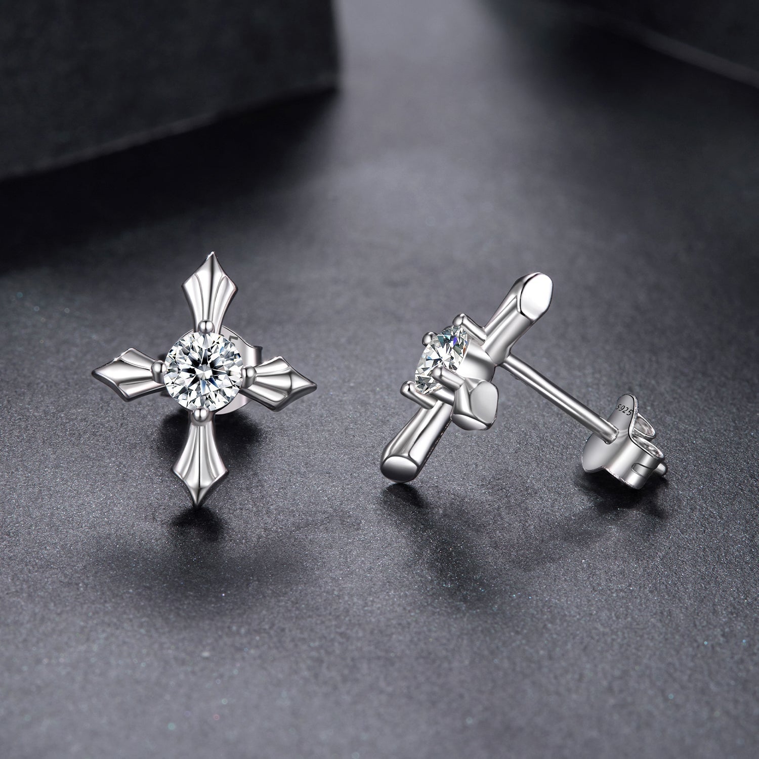925 Sterling Silver 0.30 Carat Genuine Moissanite Earrings for Women  DestGlow