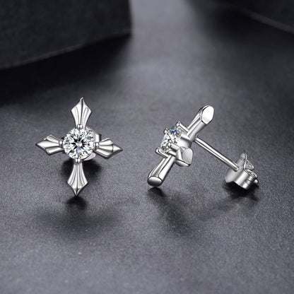 925 Sterling Silver 0.30 Carat Genuine Moissanite Earrings for Women  DestGlow