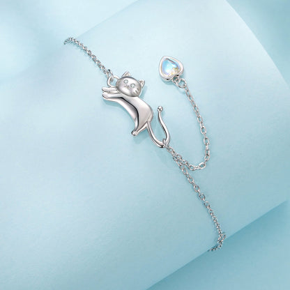 925 Sterling Silver White Gold Plated Moonstone CZ Bracelet for Women  DestGlow