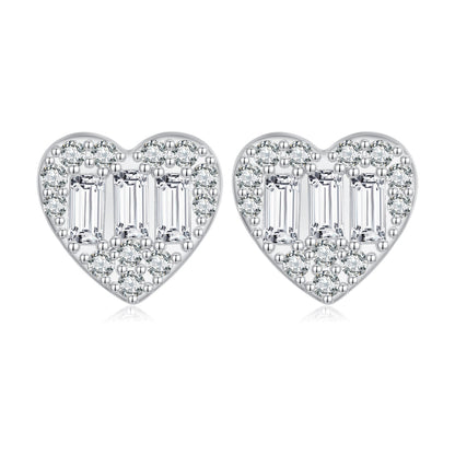 925 Sterling Silver Earrings with Pavé Set CZ
