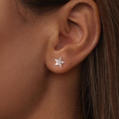 925 Sterling Silver Earrings with Pavé CZ Setting