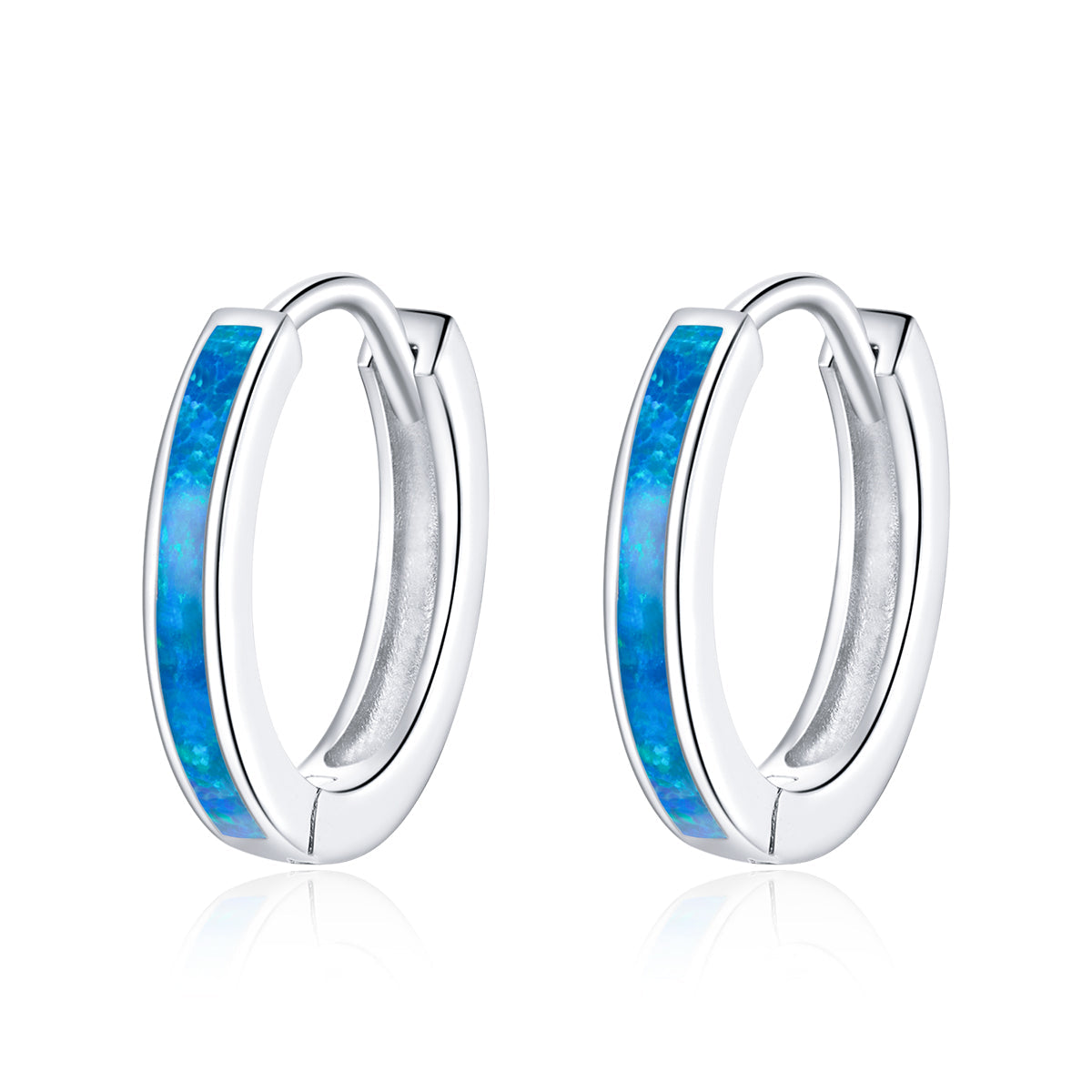 925 Sterling Silver + Platinum Translucent Opal Earrings for Women  DestGlow