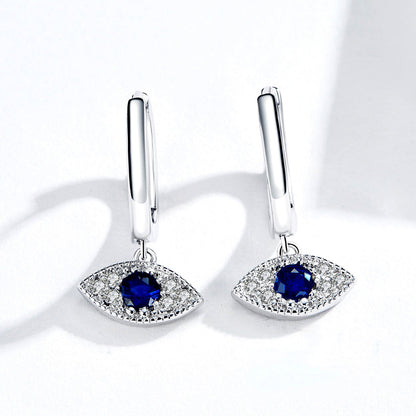 S925 Platinum Plated Pavé Setting CZ Earrings - 1.9*1cm - Women&