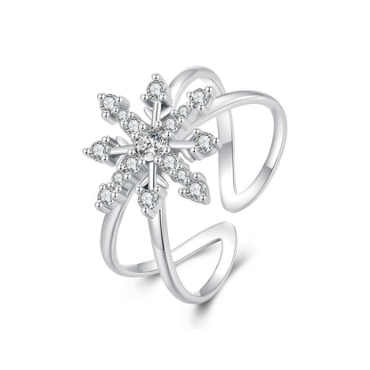 925 Sterling Silver Platinum Plated Pavé Set CZ Ring for Women  DestGlow