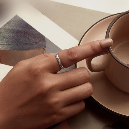 925 Sterling Silver Oxidized 2.8mm Band Ring Size 6.0 for Women  DestGlow
