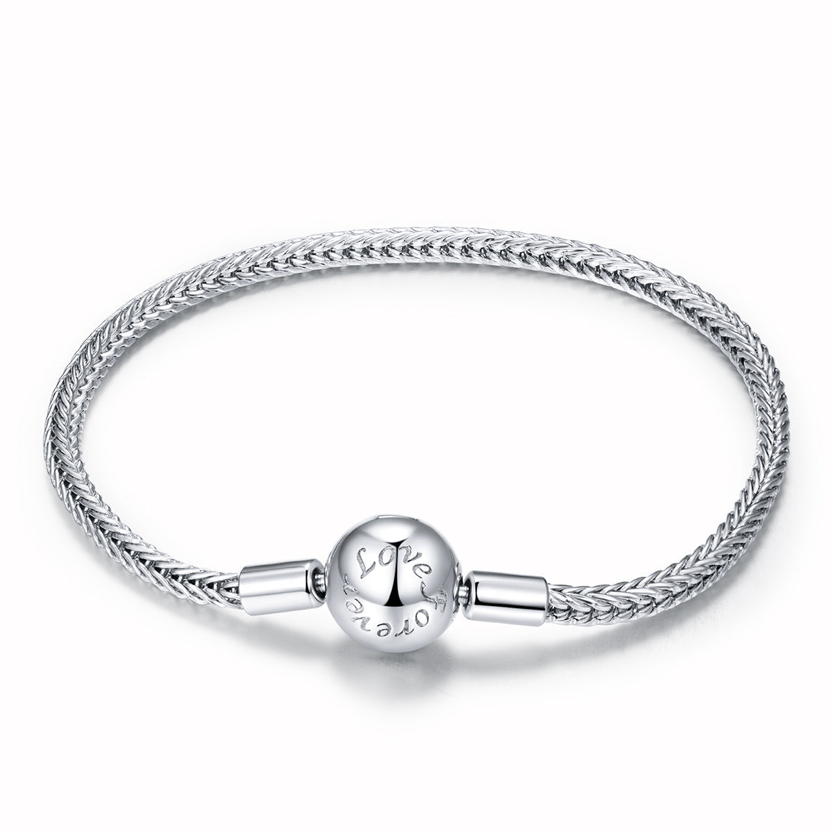 925 Sterling Silver Plated Platinum 17cm Bracelet for Men  DestGlow