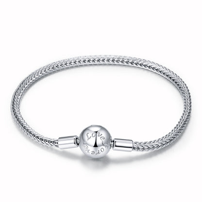 925 Sterling Silver Plated Platinum 17cm Bracelet for Men  DestGlow