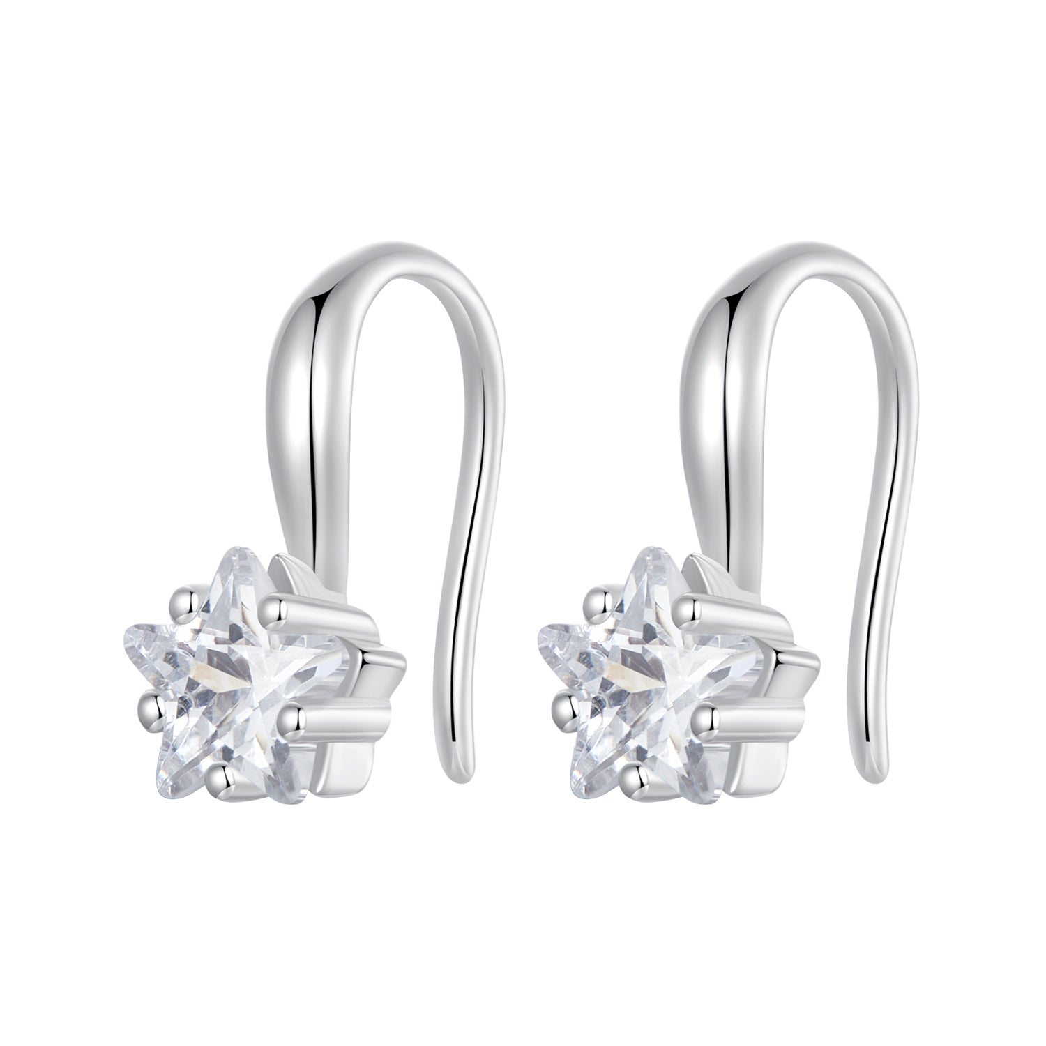 925 Sterling Silver Earrings with Pave Setting CZ 12*5mm for Women  DestGlow