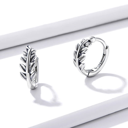 S925 Oxidized Silver Earrings 1.2*0.5cm for Women  DestGlow