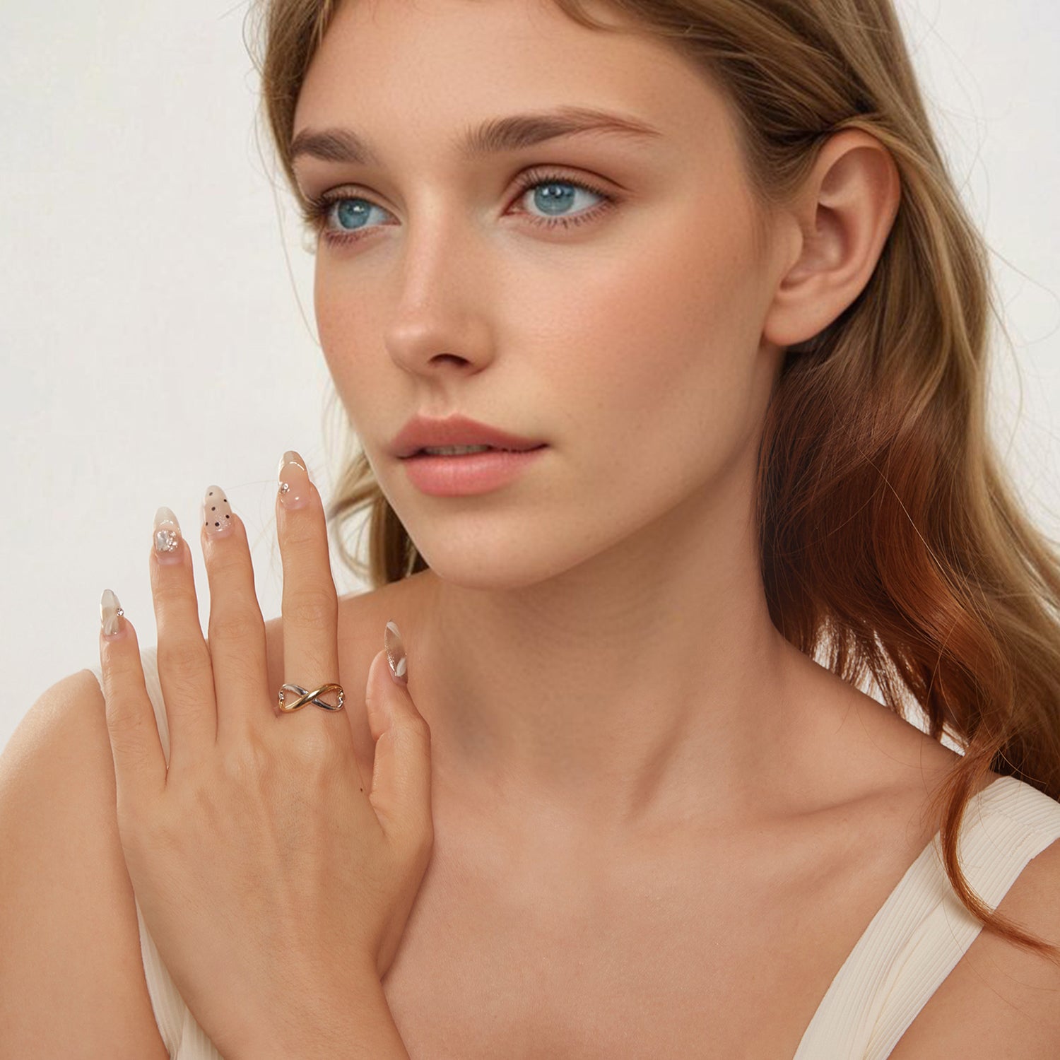 925 Sterling Silver Plated White Gold Ring for Women  DestGlow