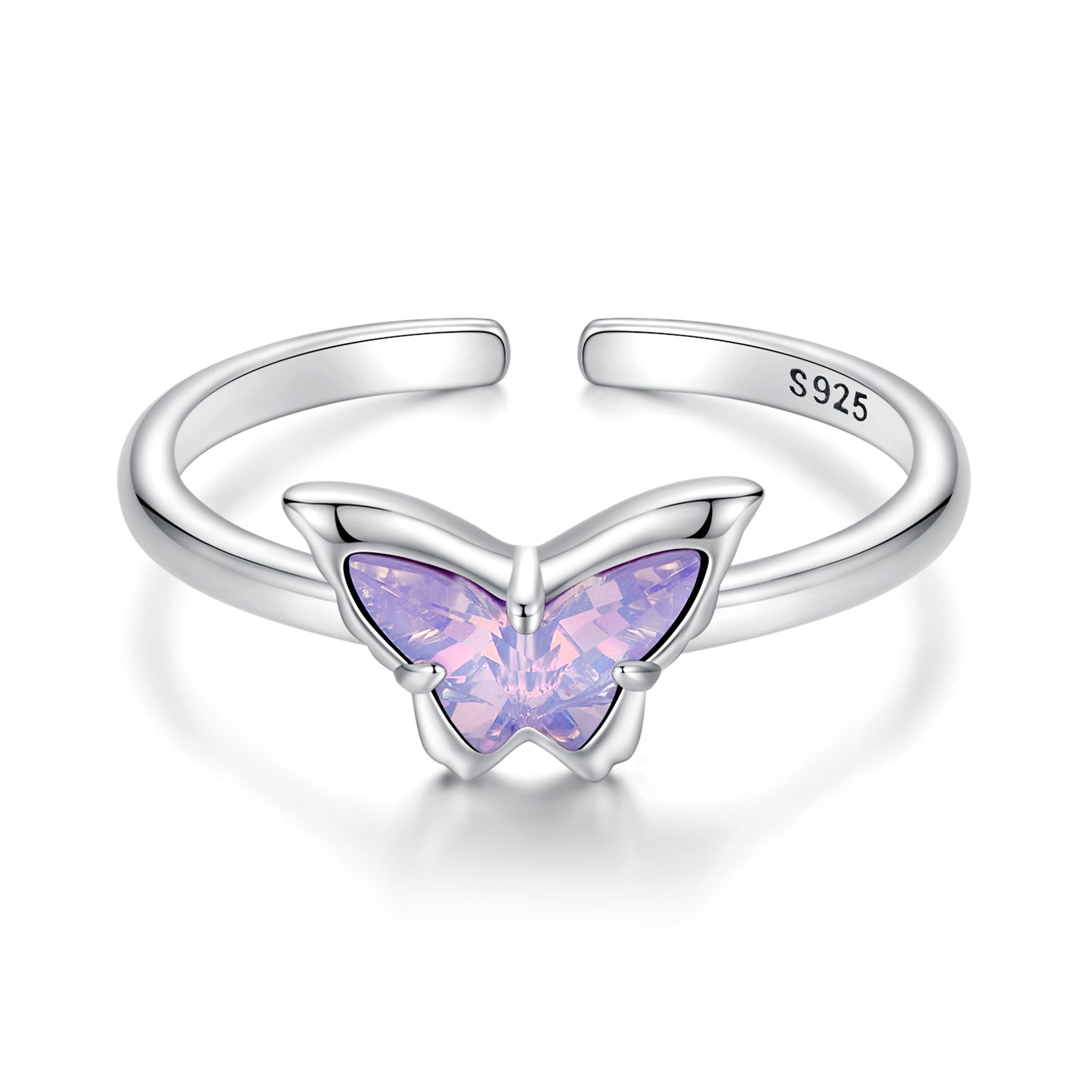 925 Sterling Silver Transparent Glass Pendant Rings for Women  DestGlow