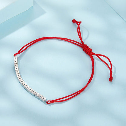 925 Sterling Silver Adjustable White Gold Plated Bracelet with CZ  DestGlow