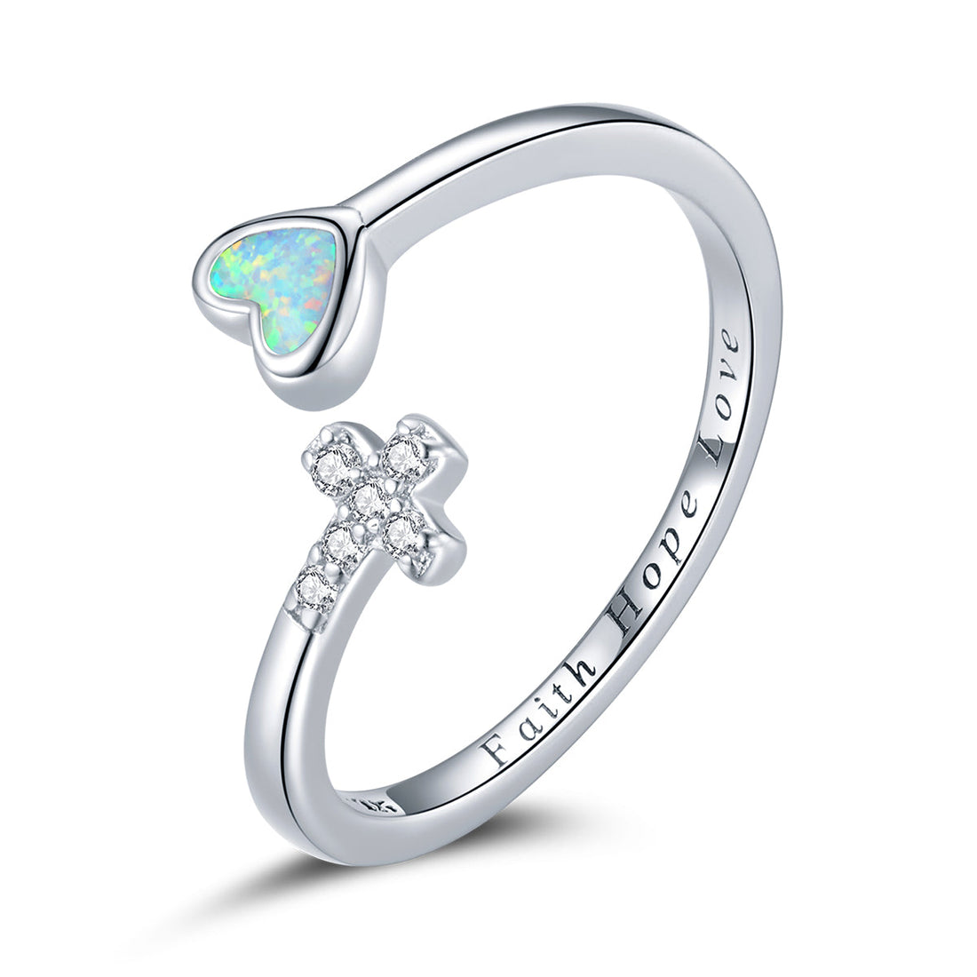 925 Sterling Silver Opal Ring with CZ for Women  DestGlow