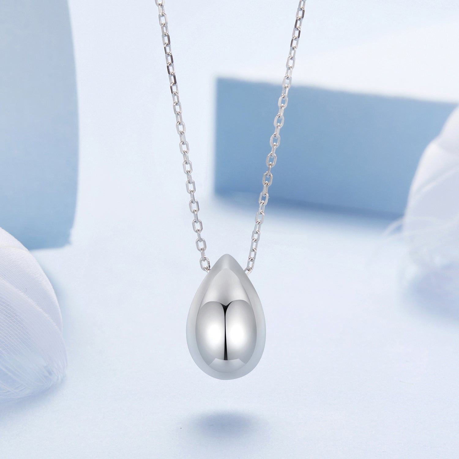 925 Sterling Silver White Gold Plated Necklace 40+5cm Length for Women  DestGlow
