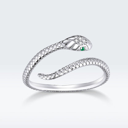 925 Sterling Silver CZ Plated Platinum Ring - Slim and Elegant Style 