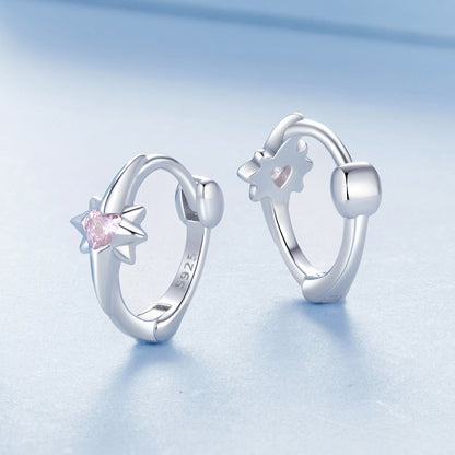 925 Sterling Silver White Gold Plated Earrings with CZ for Women  DestGlow