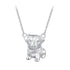 925 Sterling Silver Plated Platinum Necklace with 13x12mm Pendant for Women  DestGlow