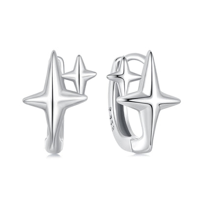 925 Sterling Silver Earrings with White Gold Plating, Size 1.2*0.9cm for Women  DestGlow