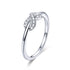 925 Sterling Silver Plated Platinum Size 6.0 Pavé Setting CZ Ring  DestGlow