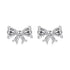 925 Sterling Silver White Gold Plated CZ Earrings for Women - 0.7x1.0cm  DestGlow