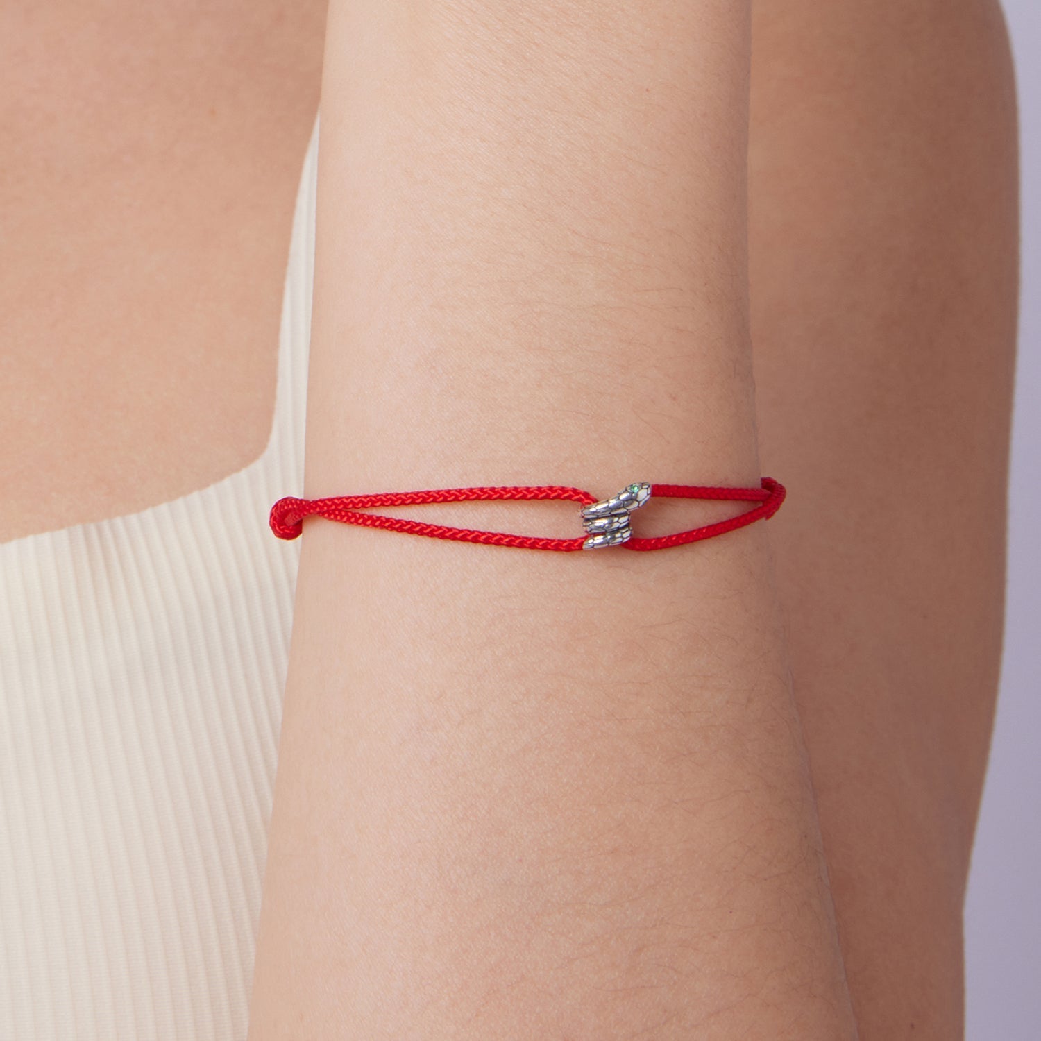 925 Sterling Silver Adjustable Bracelet with CZ and Cotton Rope for Women  DestGlow
