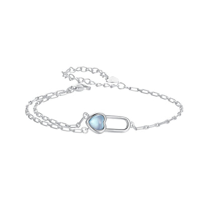 925 Sterling Silver Aquamarine Bracelet for Women  DestGlow