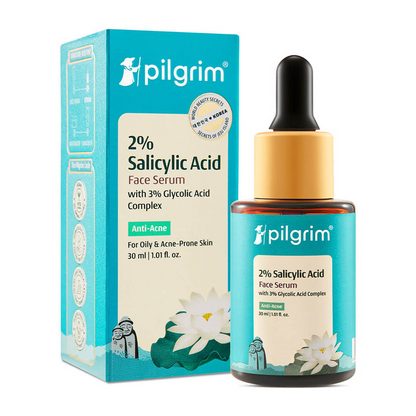 Pilgrim Korean Salicylic Acid 1% + Glycolic Acid 3% Anti Acne Serum For Oily &amp; Acne Prone Skin - Korean Skin Care