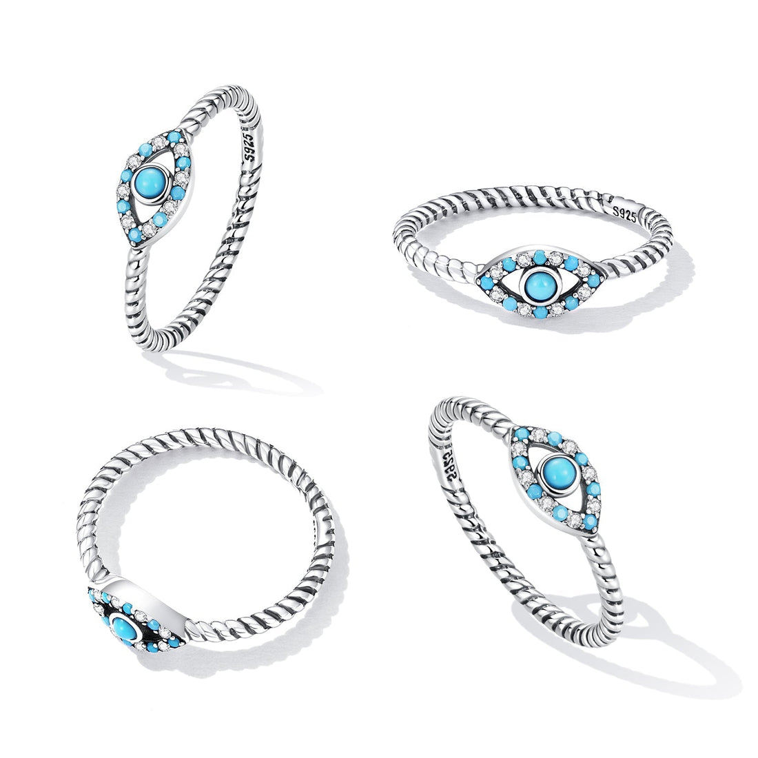 925 Sterling Silver Turquoise Adjustable Ring Size 8 for Women  DestGlow