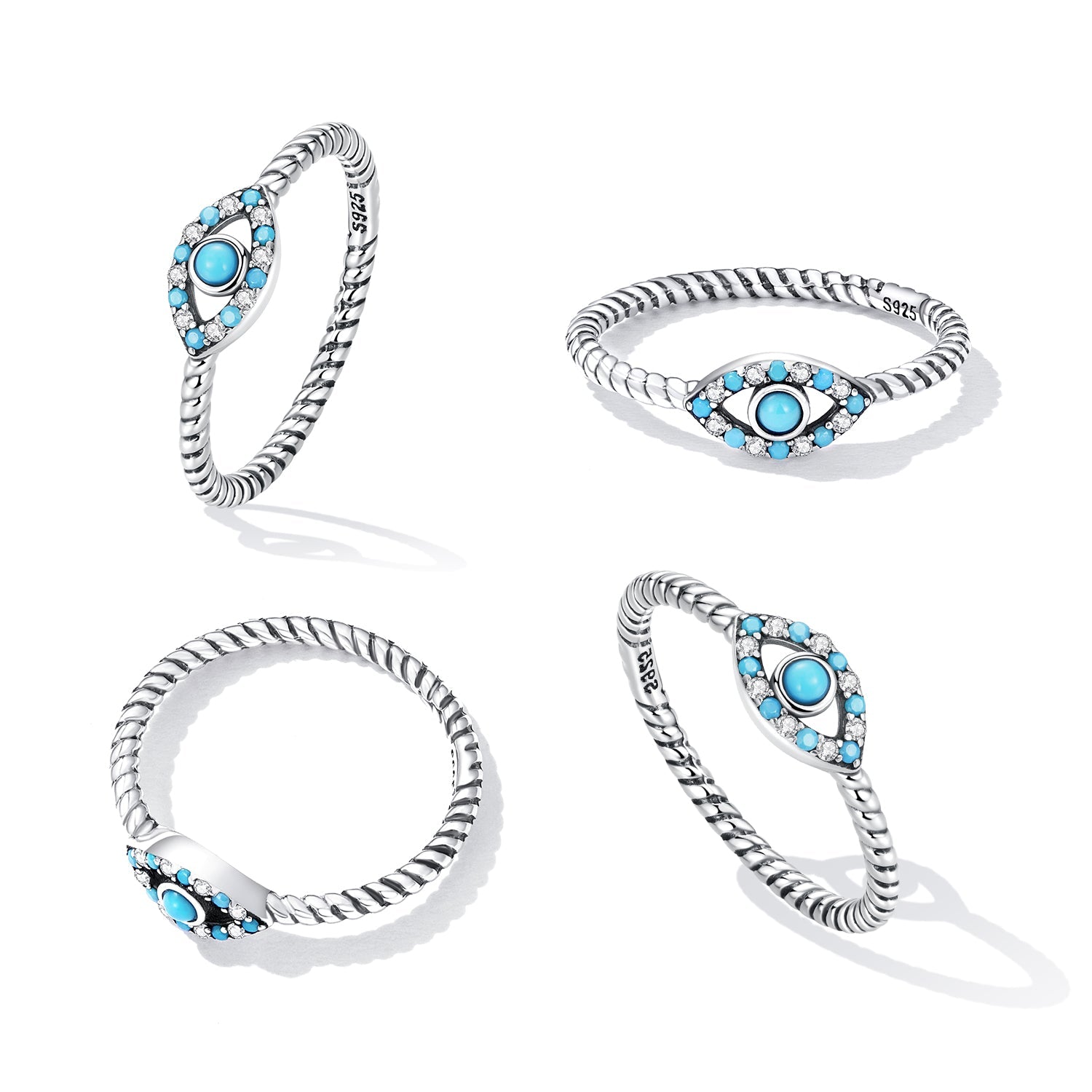 925 Sterling Silver Turquoise Adjustable Ring Size 8 for Women  DestGlow