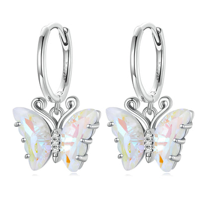 925 Sterling Silver Earrings with Resin, 23x13mm, Plated Platinum for Women  DestGlow