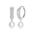 925 Sterling Silver Earrings with Quality Shell Pearl and CZ  DestGlow