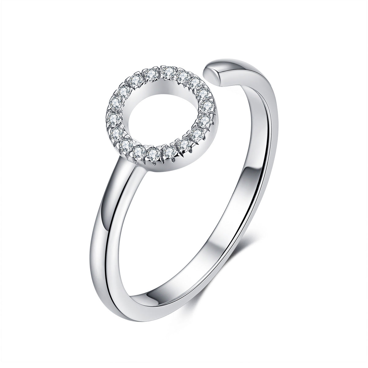 925 Sterling Silver Ring with Pavé Set CZ by Bids.com