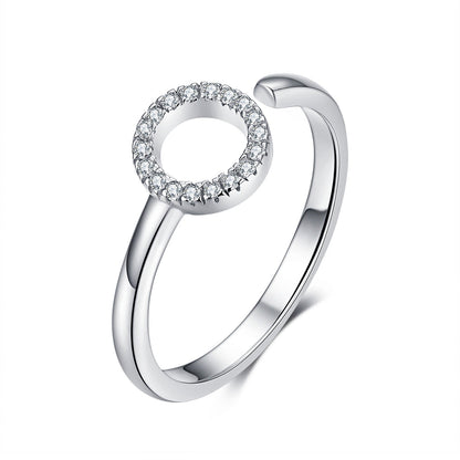 925 Sterling Silver Ring with Pavé Set CZ by Bids.com