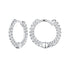 925 Sterling Silver Earrings Size 14*1.5mm Plated Platinum for Women  DestGlow