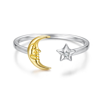 925 Sterling Silver &amp; Gold Plated Pavé Set CZ Ring for Women  DestGlow