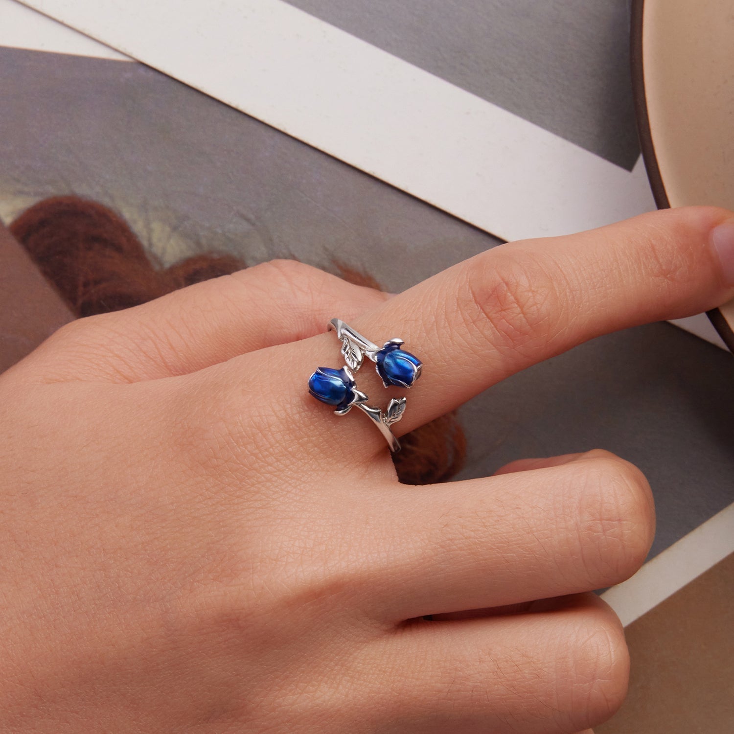 925 Sterling Silver Enamel 0.15cm Ring for Women  DestGlow