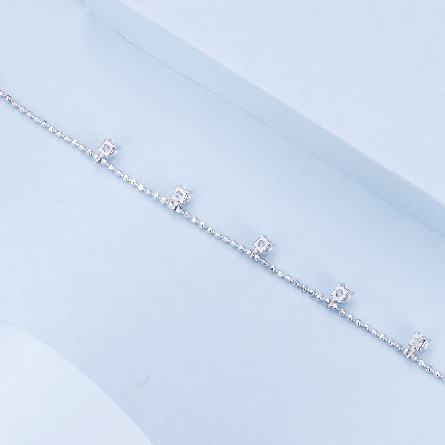 925 Sterling Silver Plated Platinum CZ Bracelet for Women  DestGlow