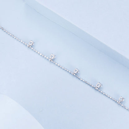 925 Sterling Silver Plated Platinum CZ Bracelet for Women  DestGlow