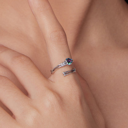 925 Sterling Silver Ring with Heart Design, 0.55cm Heart Size, Women’s Jewelry  DestGlow