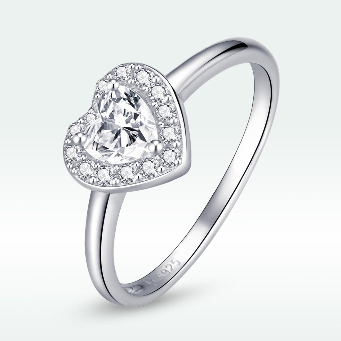 925 Sterling Silver Love CZ Ring Size 6.0 for Women  DestGlow