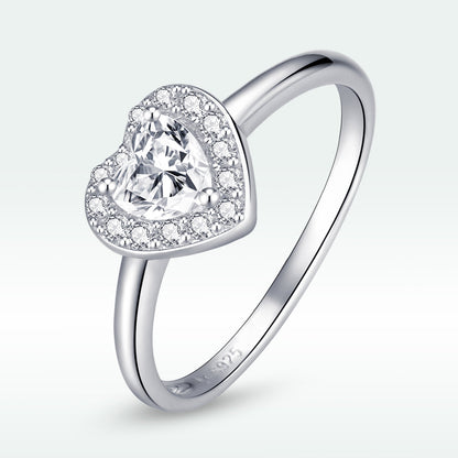 925 Sterling Silver Love CZ Ring Size 6.0 for Women  DestGlow
