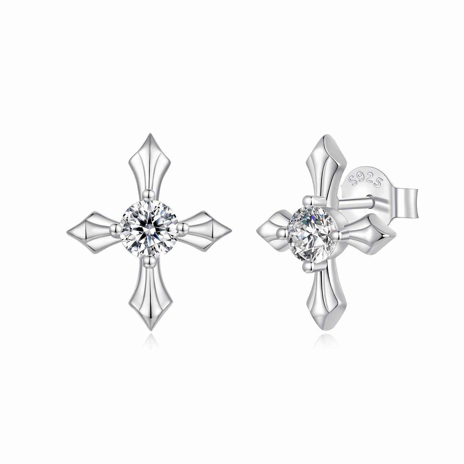 925 Sterling Silver 0.30 Carat Genuine Moissanite Earrings for Women  DestGlow