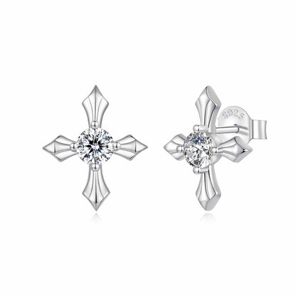 925 Sterling Silver 0.30 Carat Genuine Moissanite Earrings for Women  DestGlow