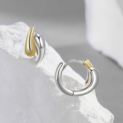 925 Sterling Silver &amp; Plated Gold &amp; Plated White Gold Earrings  DestGlow