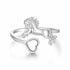 925 Sterling Silver + Plated White Gold Horse Ring  DestGlow